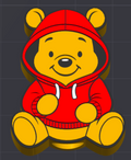 bear in a hoodie