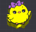 chick with bow