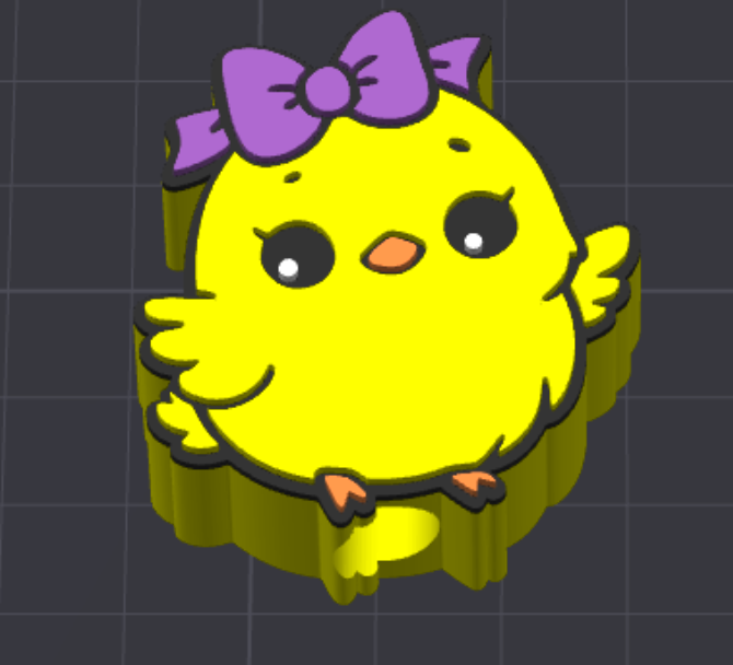 chick with bow