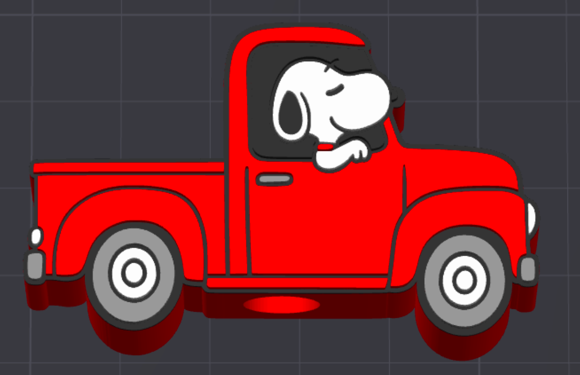 dog in truck