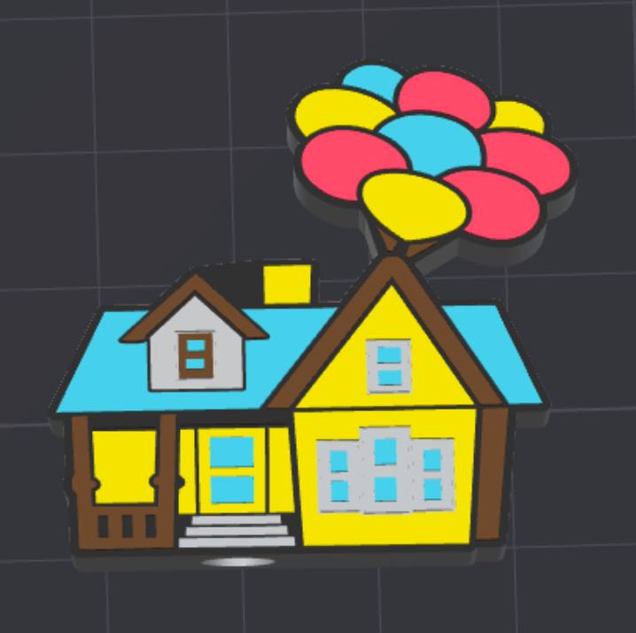 house with balloons