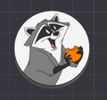 Raccoon with cookie